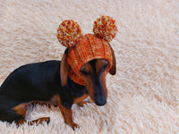 Hat winter pet wool with pompoms,clothes warm hat for dog