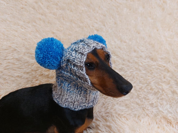 Hat winter pet wool with pompoms,clothes warm hat for dog