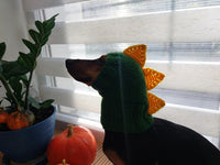 Dino dog hat,dino dog cloches hat snood