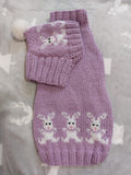 Dog costume with rabbits, sweater and hat set for dachshund with rabbit or hare