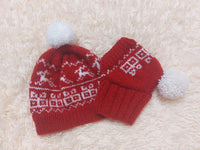 Angora Wool Christmas Gifts and Reindeer in Mom and Dog Hat Set, Housewife and Pet Hat Set, Dog Lover Gift