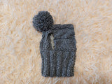 Melange Aran Dog Hat with Open Ears