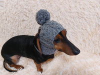 Melange Aran Dog Hat with Open Ears