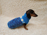 Dachshund Sweater with Flowers - Exclusive Warm Winter Clothes for Dogs