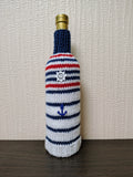 Ocean Lover Gift Knit Wine Bottle Cozy | Nautical Bar Decor