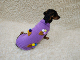 Dog Sweater with Ice Cream, Knitted Puppy Clothes, Cute Small Dog Clothes, Handmade Pet Sweater, Ice Cream Cone Dog Outfit