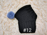 Angora Super Warm Dog Hat with Pom-Pom, Knitted Costume Pet Clothes Warm Cap Closed Ears for Dachshund beanie