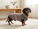 Size ХL Warm coat for dachshund puppy or small dog, knitted jumper for dachshund, dachshund puppy clothes, wool sweater for small dog