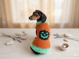 Dog costumes pumpkin sweater, dog costumes for halloween, pumpkin halloween costumes for pets, puppies, cat and dog sweater for halloween