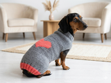 Heart Pet Clothes, Heart Dog Jumper, Gift for Pet Lovers