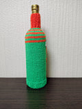 Knit Halloween Wine Bottle Cover | Pumpkin Kitchen Decor