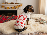 Christmas clothes heart deer for pet holiday sweater for dog
