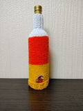 Candy Corn Halloween Wine Bottle Cover | Cozy Knit Decor