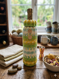 Handmade Knit Wine Bottle Cover | Cozy Fair Isle Sweater for 750ml Wine Bottle | Rustic Holiday Table Decor & Unique Wine Lover Gift