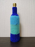 Knit Coastal Wine Bottle Sweaters | Starfish & Fish Sea Theme Decor