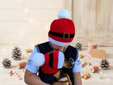 Matching Santa Dog and Owner Beanie Set
