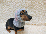 Mohair Wool Super Warm Dog Hat , Designer Pet Party Clothes outfit, Winter cloches knitted Dachshund Beanie
