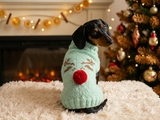 Reindeer with pompom nose for pet dog sweater christmas dog outfit deer sweater