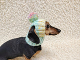 Knitted Dog Hat for Small Medium Dogs, Warm Puppy Hood, Winter Pet Balaclava, Dog Snood to Keep Ears Warm, Small Dog Winter Clothes, Cute Pet Gift