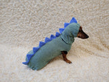 Crocheted Dinosaur Dog Costume – Funny Pet Sweater with Spikes
