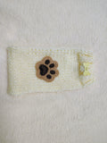 Dog Lover Knitted Phone Case with Paw Embroidery | Soft Wool Phone Sleeve | Wiener Dog Pouch with Bone Button | Cute Puppy Paw Gift for Her