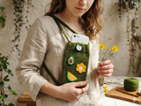 Boho Knitted Phone Sleeve • Avocado and Lemon Phone Bag • Protective Soft Phone Case Holder