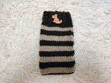 Cute Animal Companion Knit Phone Case | Striped Phone Sleeve-Handmade Knit Animal Phone Pouch | Cozy Stretchy Phone Sock