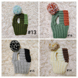 36 color Dachshund Snood with Pom Pom, Hand Knitted Dog Balaclava, Dog Winter Hat, Puppy Snood, Cute Dog Clothes, Small Dog Outfit