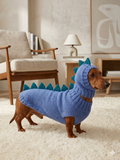 Dragon Dinosaur Winter Dog Clothes Costume Jumper and Hat