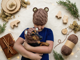 Bear Mommy and Dog Matching Hats:Halloween Pet hat Lover Set