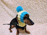 Cute Hand-Knitted Dachshund Snood and Pom-Pom Beanie Set - Cozy Dog Hat and Neck Warmer