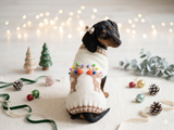 Christmas Pet Sweater with Reindeer,Dachshund Dog Christmas Outfit Clothes