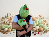 Matching Knit Snood Hat Set: Wool Blend Mom & Dog