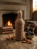 Cable Knit Wine Bottle Cover | Lavender Grey Cozy Sweater Decor