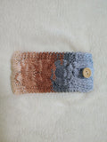 Cozy Cable Knit Phone Sock - Universal Smartphone Protective Sleeve - Hand Knitted Woolen Phone Bag with Button Closure - Boho Style Phone Accessory