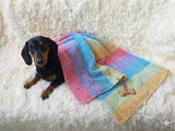 Dachshund Dog Blanket, Soft Pet Mat, Plush Boucle Puppy Throw, Cozy Small Dog Bed Cover, Handmade Dog Gift,