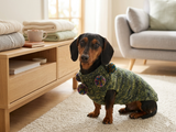 Wool dog jumper with pom poms