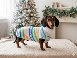 Rainbow Striped Pet Clothes,Knitted Vest Sweater Coat for Dogs,Clothes Candy for Photo Props or Dog Gift