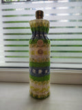 Handmade Knit Wine Bottle Cover | Cozy Fair Isle Sweater for 750ml Wine Bottle | Rustic Holiday Table Decor & Unique Wine Lover Gift