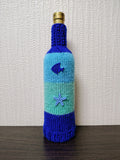 Knit Coastal Wine Bottle Sweaters | Starfish & Fish Sea Theme Decor