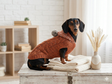 Hooded Dog Sweater, Sweater with hood for dachshund or small dog, sweatshirt knitted for dog