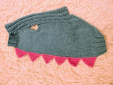Dinosaur Dog Sweater - Hand-Knitted Dachshund Outfit