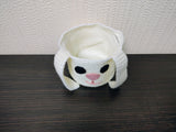 Crochet Lop Ear Bunny Basket, Miniature Rabbit Nursery Storage Bin, Cute Pencil and Crochet Hook Holder, Small Easter Candy Bowl, Kawaii Desk Decor