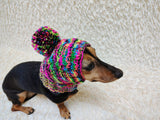 Cozy Hand-Knit Dog Winter Hat | Premium Dog Balaclava Snood