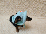 Panama dog an Easter bunny, summer hat for dachshund, sun protection with open ears