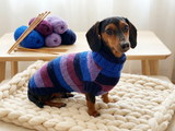 Sweater for small dog or dachshund puppy knitted angora wool handmade
