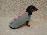 Knitted Dinosaur Costume for Dogs - Custom Dachshund Sweater ия)