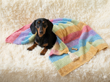 Dachshund Dog Blanket, Soft Pet Mat, Plush Boucle Puppy Throw, Cozy Small Dog Bed Cover, Handmade Dog Gift,