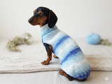 Melange sweater for mini dachshund,Dachshund Sweater, Dog Clothes, Dog sweater, Dachshund clothes, Wiener dog clothes, Winter dog sweater