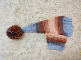 Knitted Dog Snood Hat with Pom Pom – Warm Winter Puppy Beanie & Dachshund Clothes